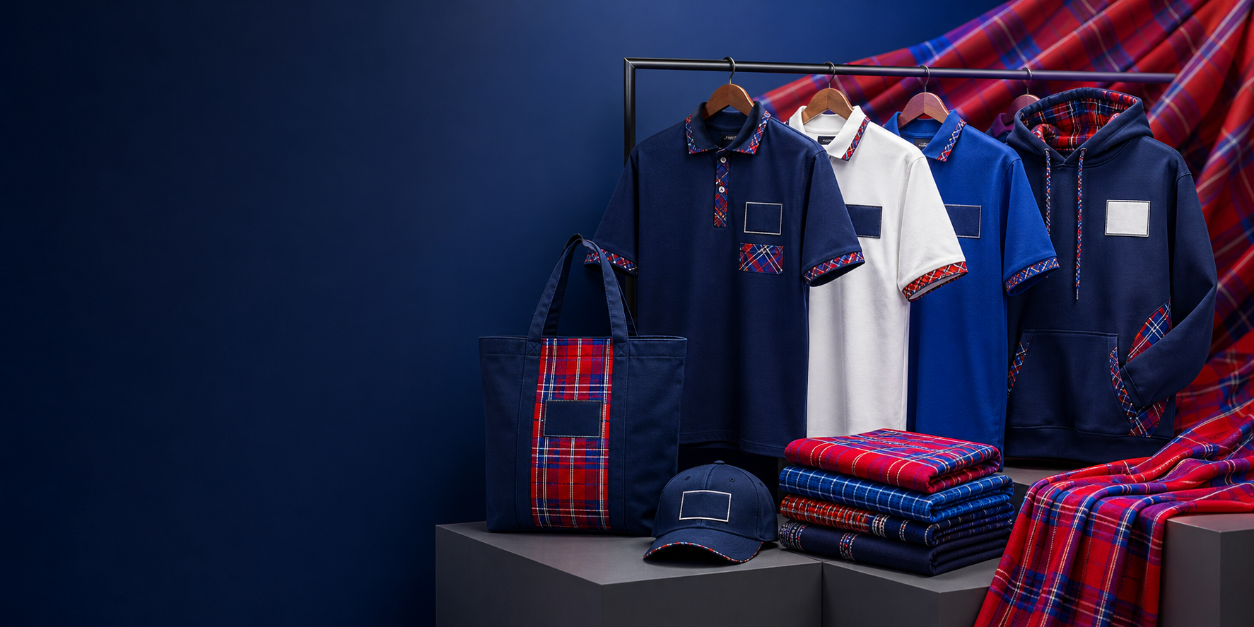 Adult and corporate apparel with Maasai-inspired accents