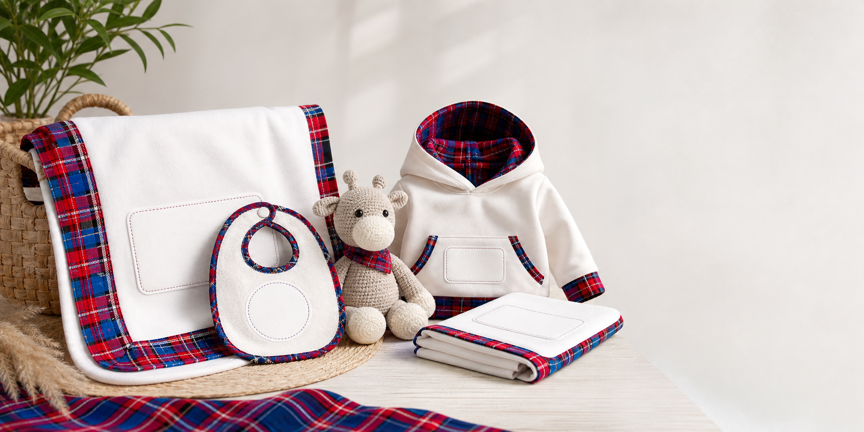 Baby and kids keepsakes with Maasai-inspired trim