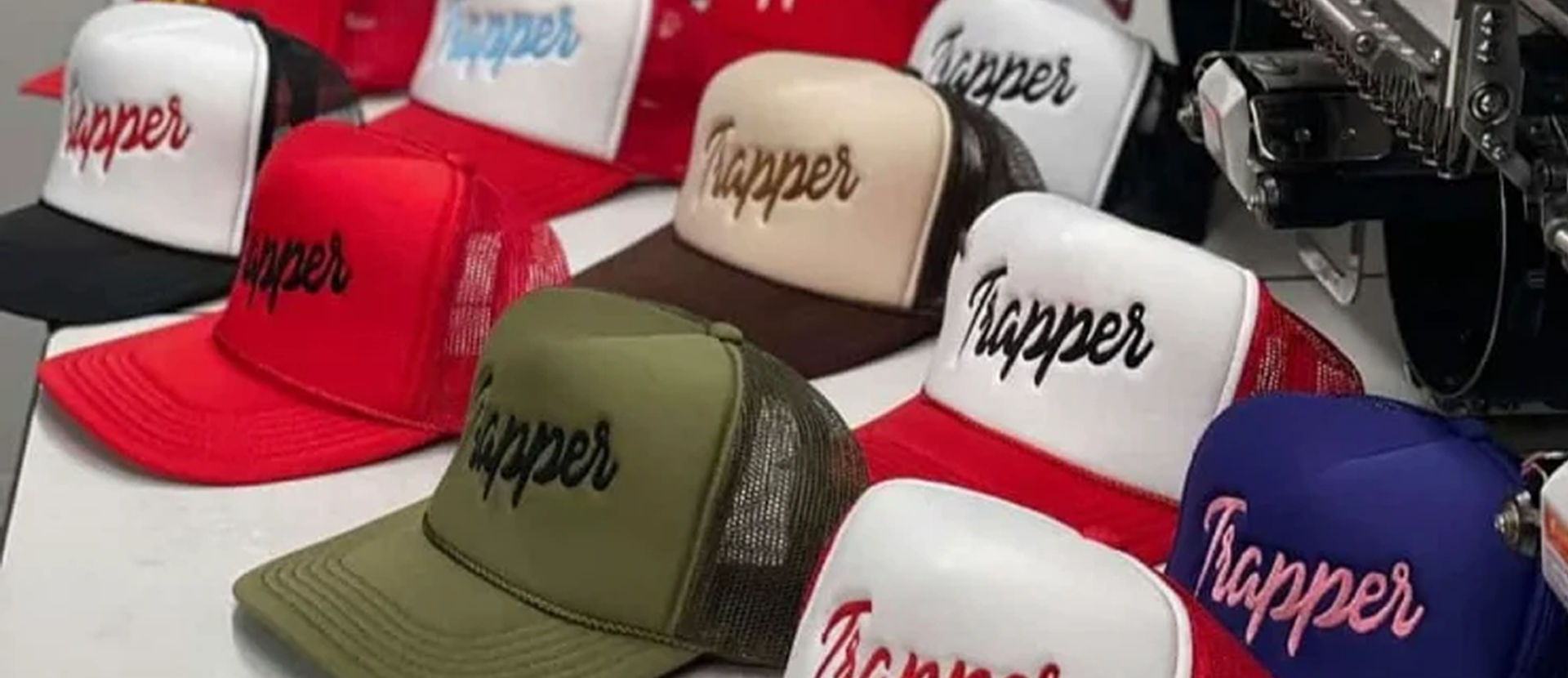 Embroidered cap logo